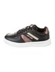 Roberto Cavalli Leather Colorblock Pattern Sneakers