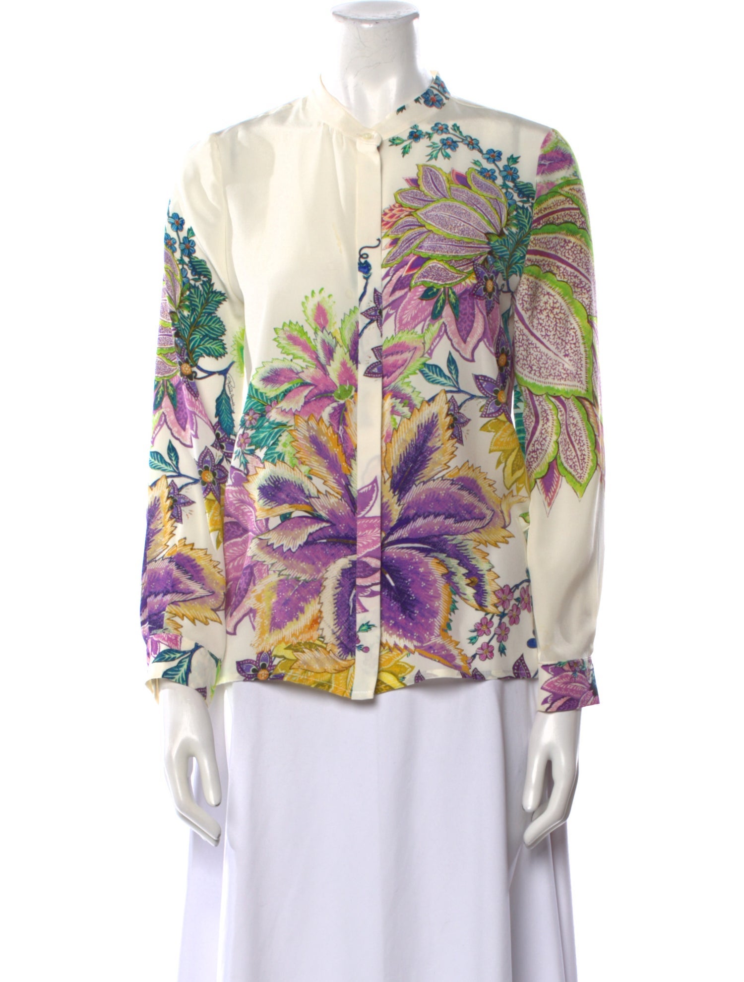 Roberto Cavalli Silk Printed Blouse
