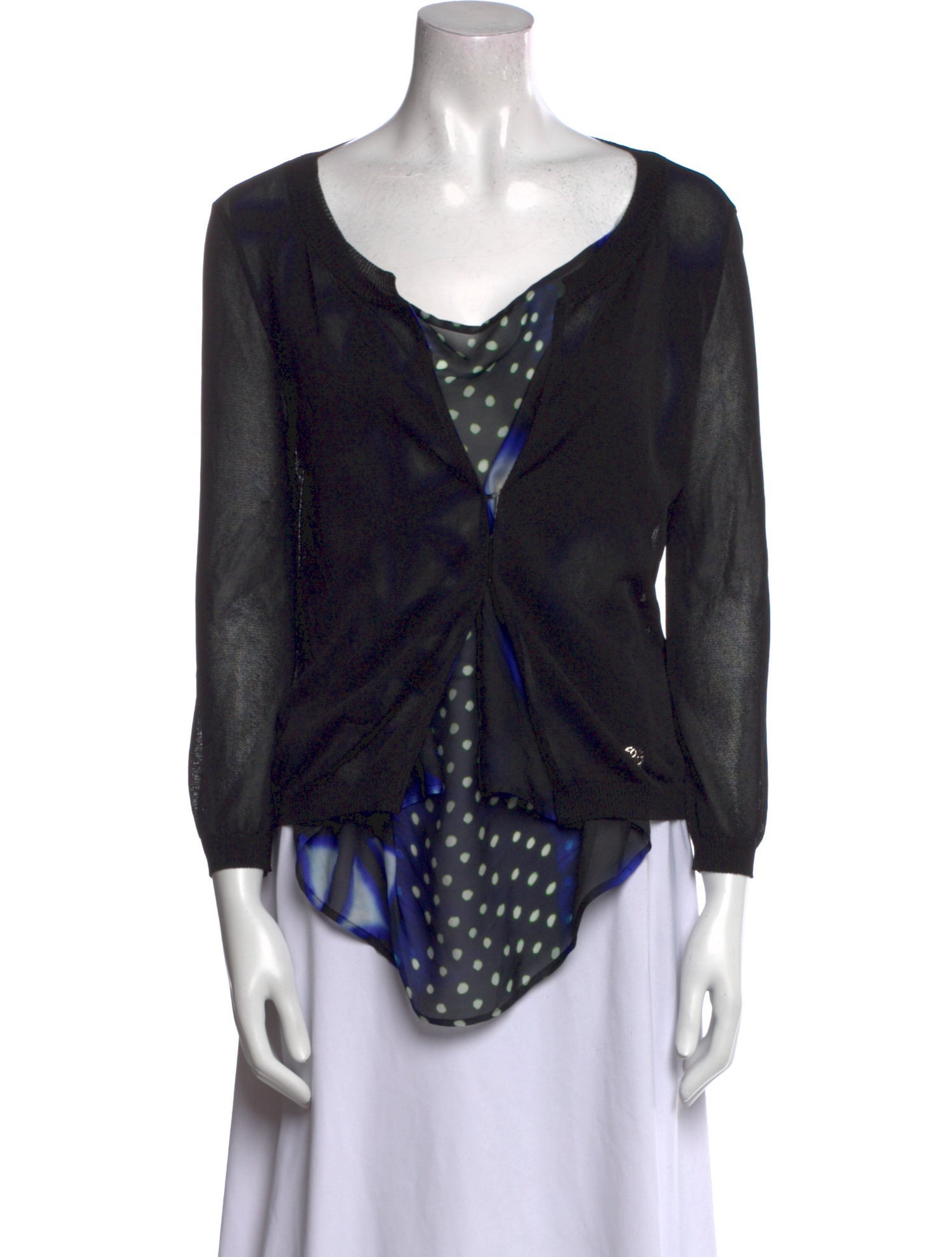 Roberto Cavalli Printed V-Neck Blouse