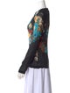 Roberto Cavalli Silk Floral Print Sweatshirt