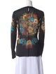 Roberto Cavalli Silk Floral Print Sweatshirt