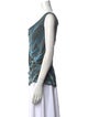 Roberto Cavalli Printed Cowl Neck Top