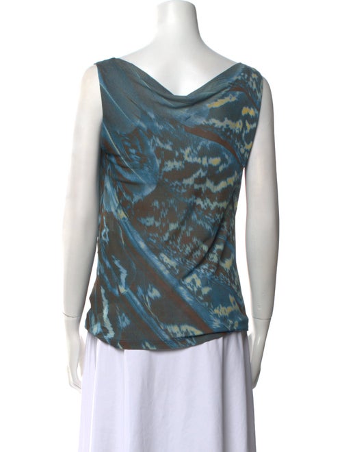 Roberto Cavalli Printed Cowl Neck Top