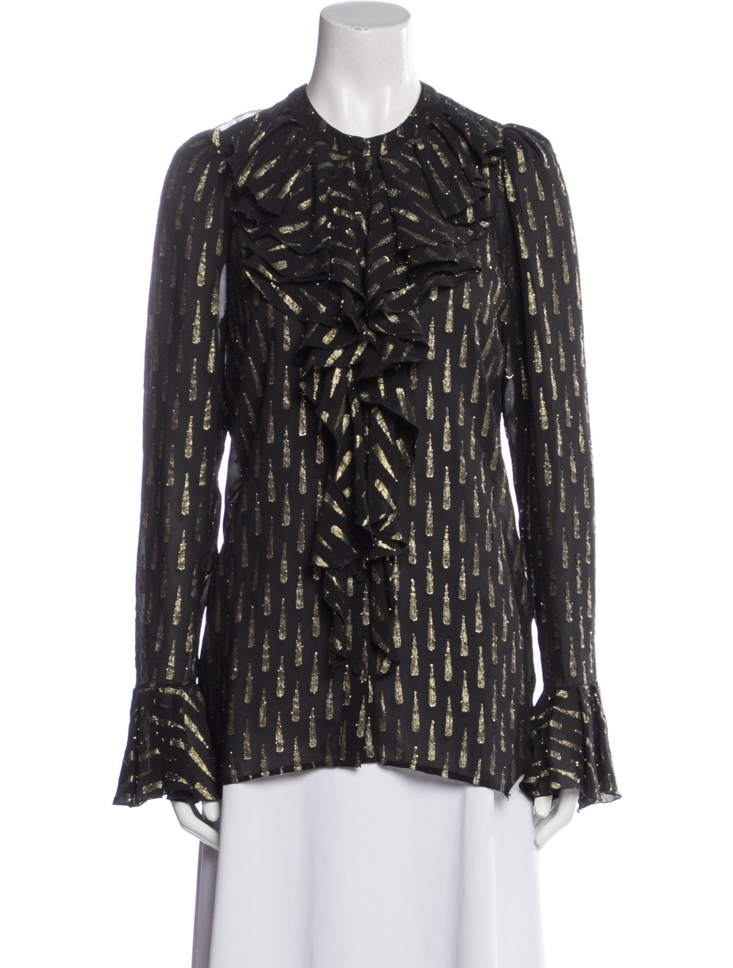Roberto Cavalli Silk Printed Blouse