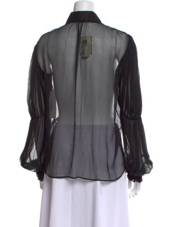 Roberto Cavalli Long Sleeve Button-Up Top