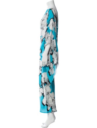 Roberto Cavalli Silk Floral Print Pant Set