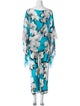 Roberto Cavalli Silk Floral Print Pant Set