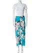 Roberto Cavalli Silk Floral Print Pant Set