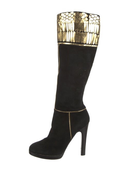 Roberto Cavalli Suede Patterned Boots