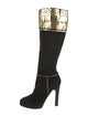 Roberto Cavalli Suede Patterned Boots