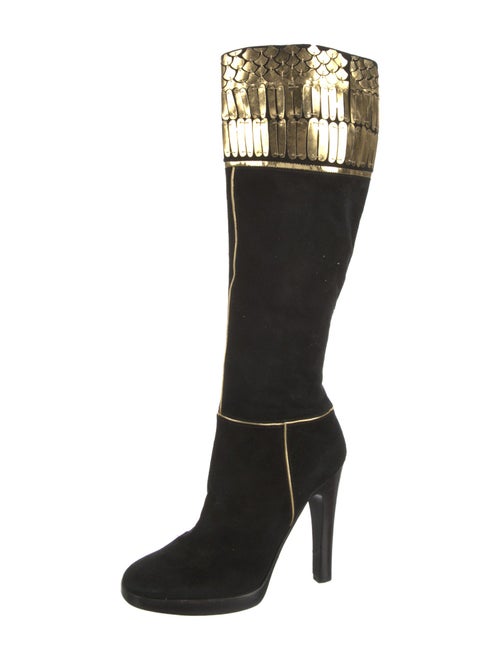 Roberto Cavalli Suede Patterned Boots