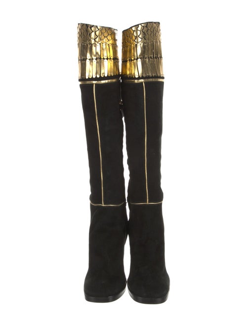 Roberto Cavalli Suede Patterned Boots