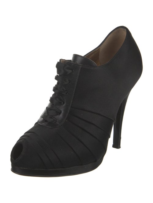 Roberto Cavalli Satin Pleated Accents Pumps