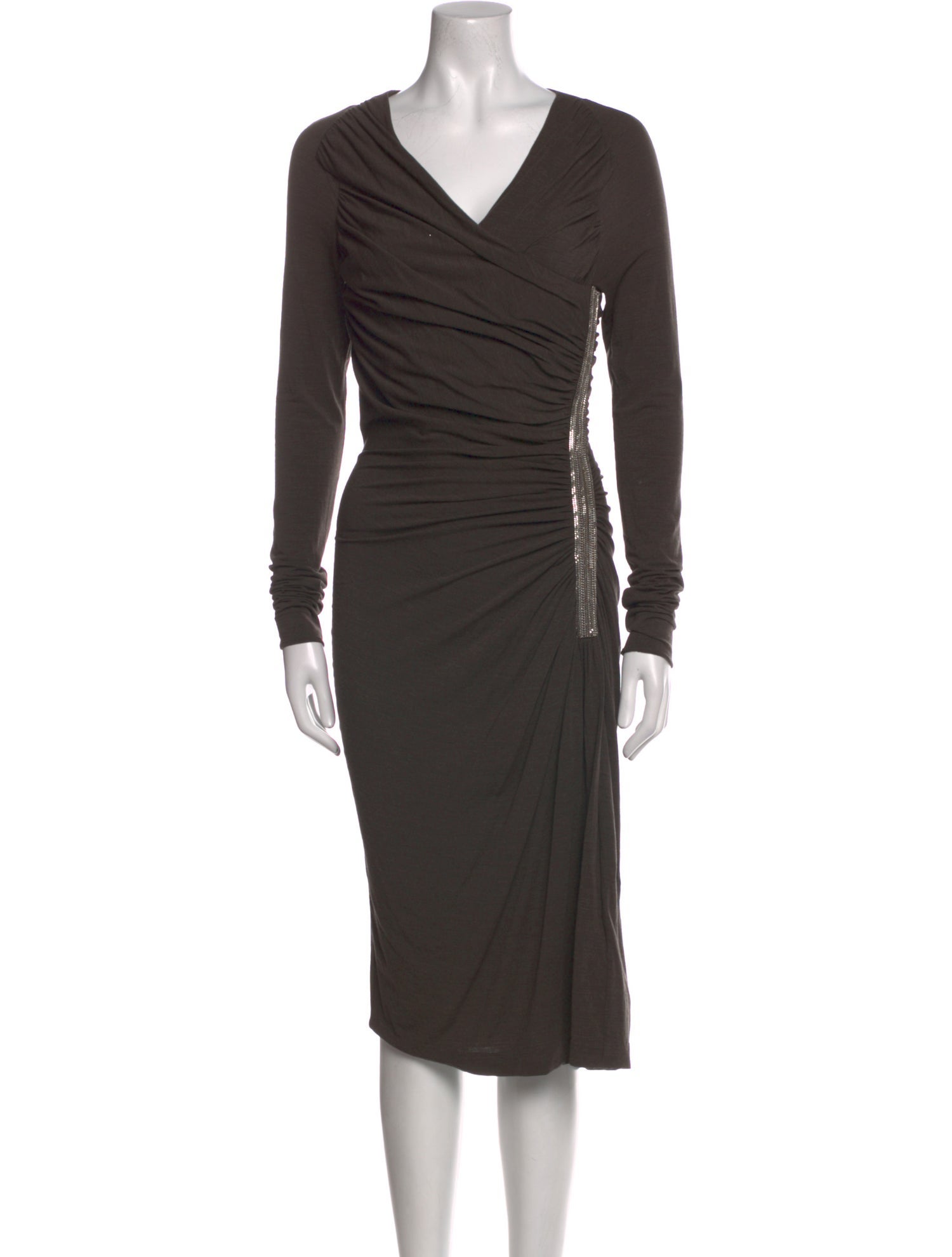 Roberto Cavalli Wool Midi Length Dress