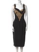 Roberto Cavalli Wool Midi Length Dress