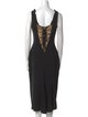 Roberto Cavalli Wool Midi Length Dress