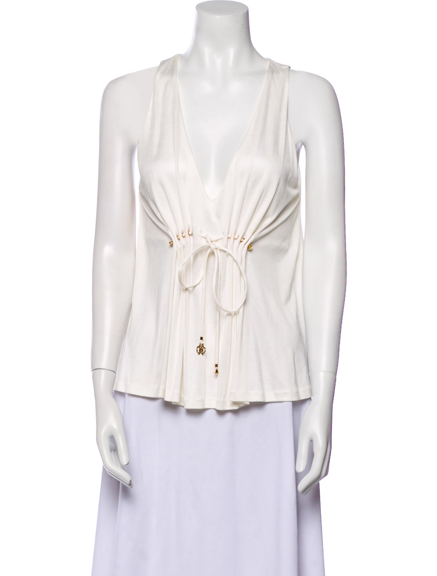 Roberto Cavalli Silk V-Neck Blouse