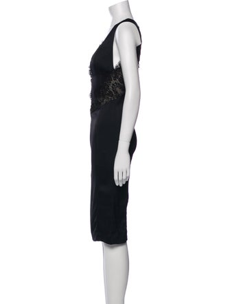 Roberto Cavalli V-Neck Midi Length Dress