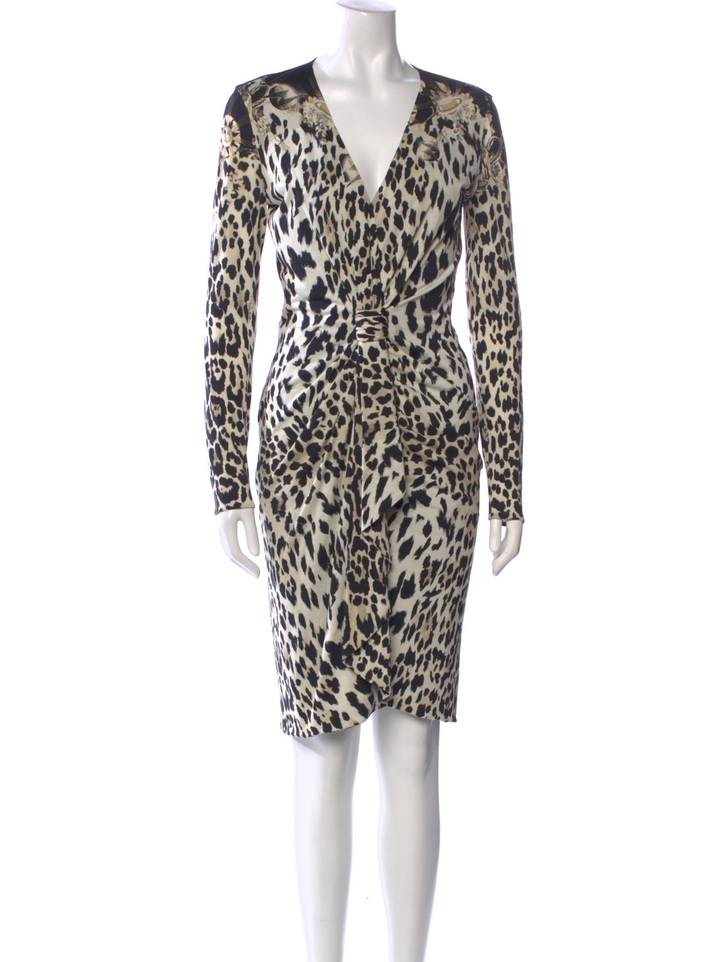 Roberto Cavalli Virgin Wool Knee-Length Dress