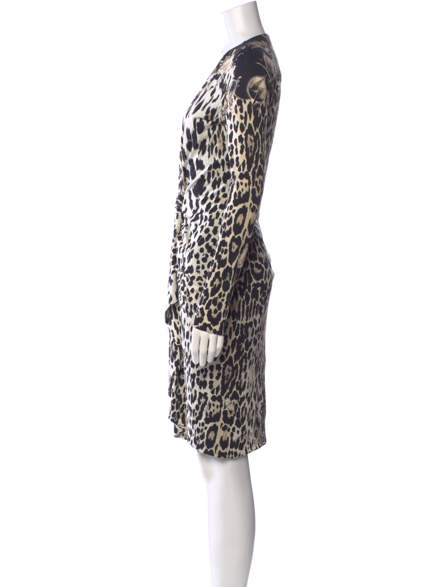 Roberto Cavalli Virgin Wool Knee-Length Dress