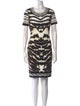 Roberto Cavalli Animal Print Knee-Length Dress