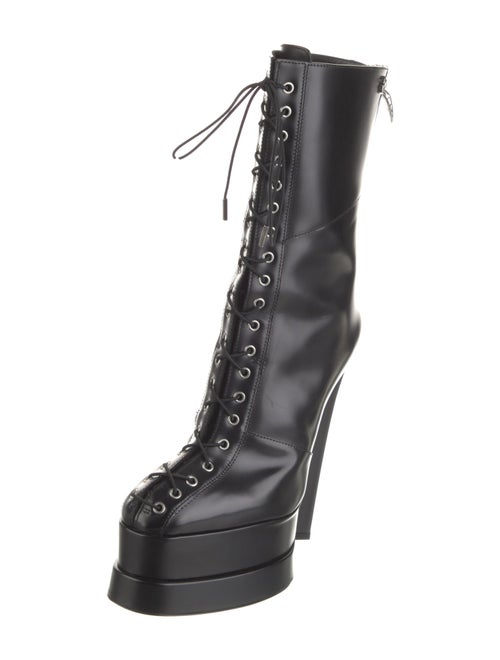 Roberto Cavalli Leather Lace-Up Boots