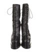 Roberto Cavalli Leather Lace-Up Boots
