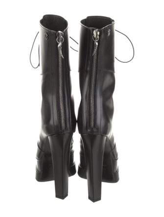 Roberto Cavalli Leather Lace-Up Boots
