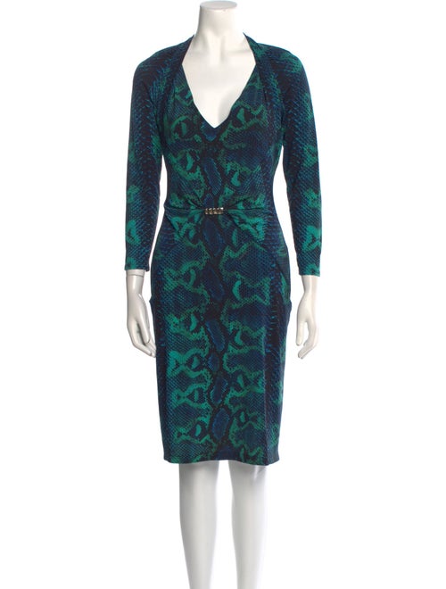 Roberto Cavalli Printed Knee-Length Dress