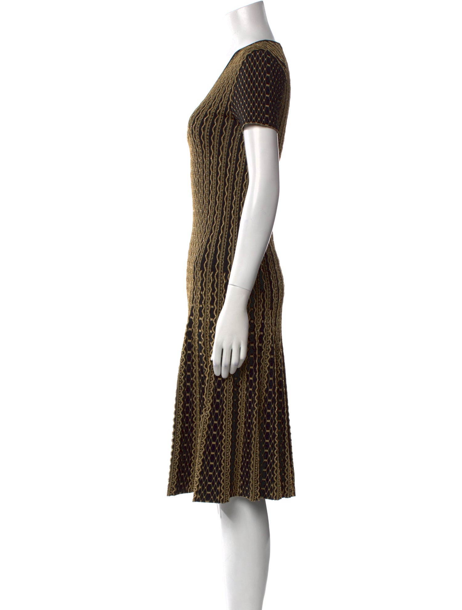 Roberto Cavalli Striped Knee-Length Dress