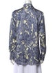 Roberto Cavalli Printed Long Sleeve Button-Up Top