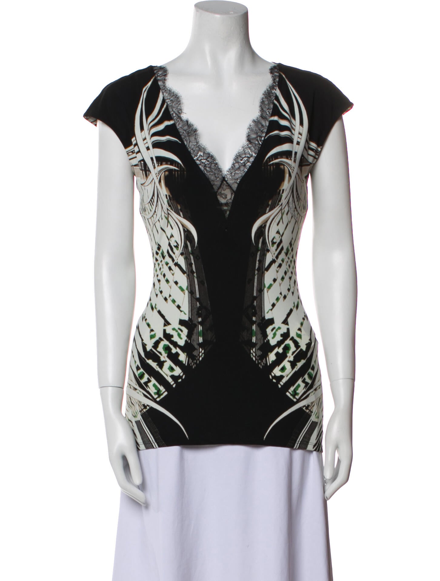 Roberto Cavalli Printed Knee-Length Skirt