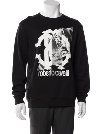 Roberto Cavalli Graphic Print Crew Neck Pullover