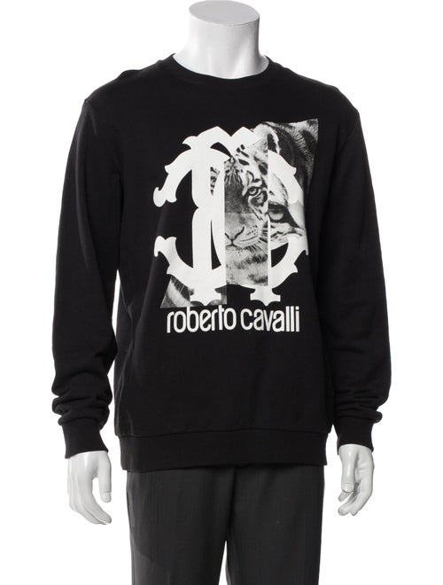 Roberto Cavalli Graphic Print Crew Neck Pullover