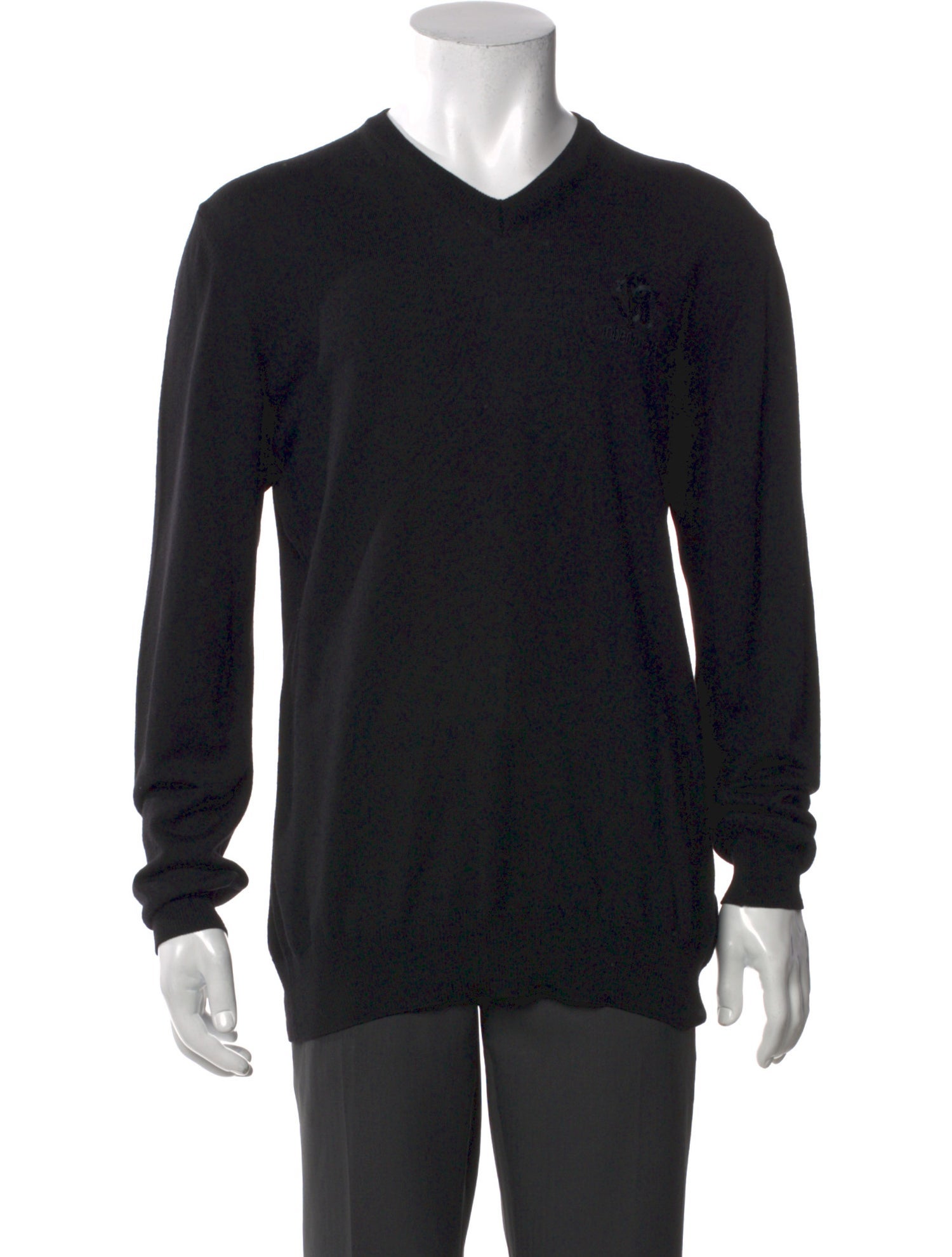 Roberto Cavalli V-Neck Long Sleeve Pullover