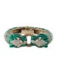 Roberto Cavalli Crystal & Enamel Tiger Cuff Bracelet