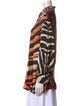Roberto Cavalli Silk Animal Print Button-Up Top