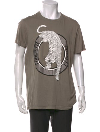 Roberto Cavalli Graphic Print Crew Neck T-Shirt