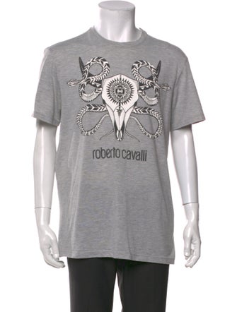 Roberto Cavalli Graphic Print Crew Neck T-Shirt
