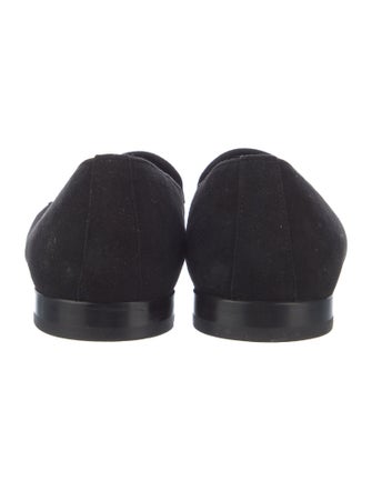 Roberto Cavalli Velvet Embroidered Accent Loafers