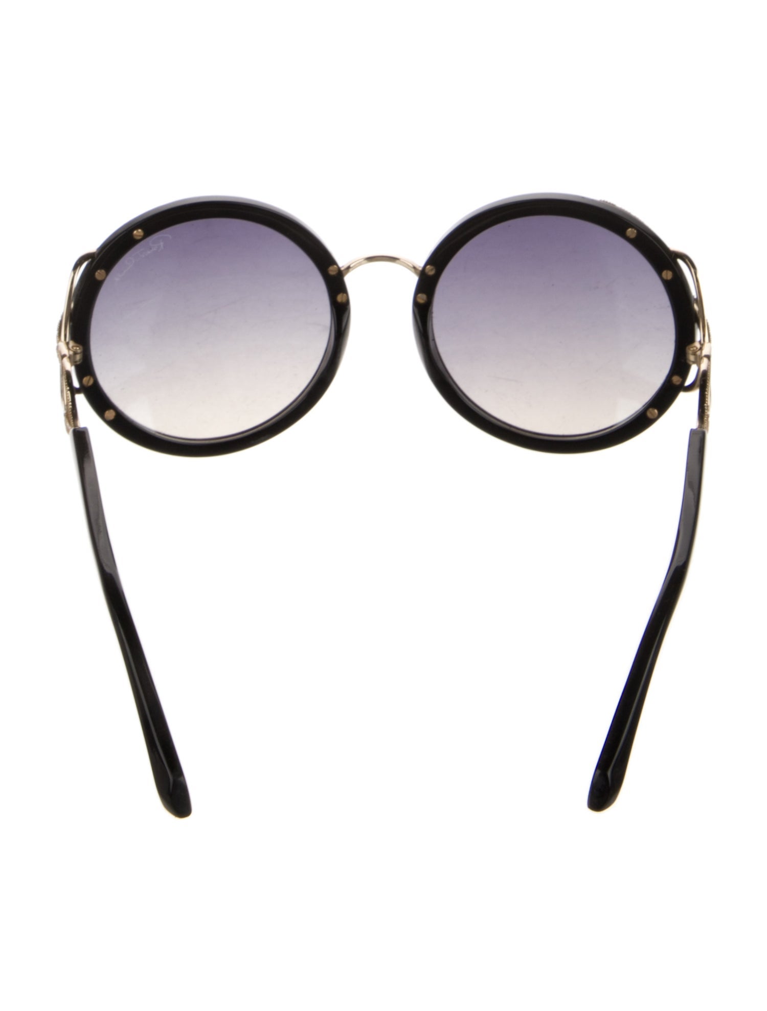 Roberto Cavalli Bandos Gradient Round Sunglasses