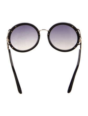 Roberto Cavalli Bandos Gradient Round Sunglasses