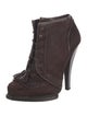 Roberto Cavalli Ponyhair Lace-Up Boots