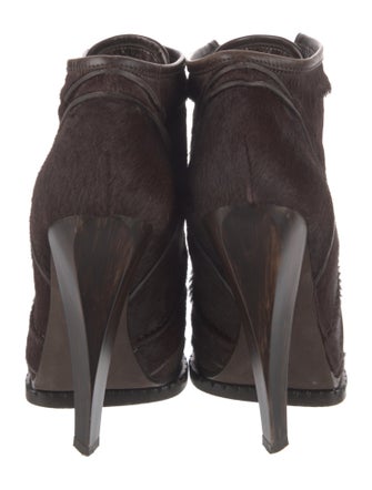 Roberto Cavalli Ponyhair Lace-Up Boots