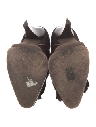 Roberto Cavalli Ponyhair Lace-Up Boots