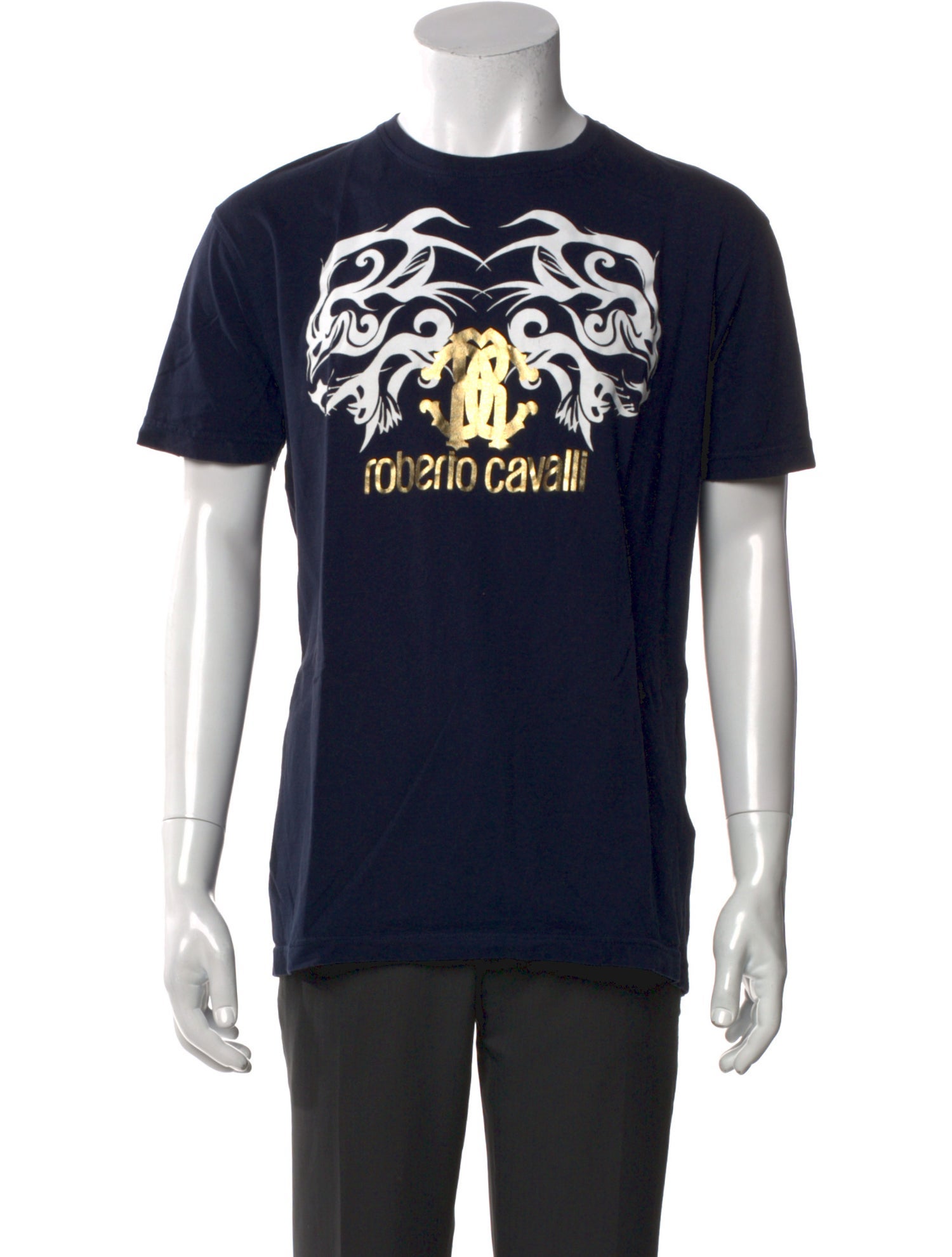 Roberto Cavalli Graphic Print Crew Neck T-Shirt