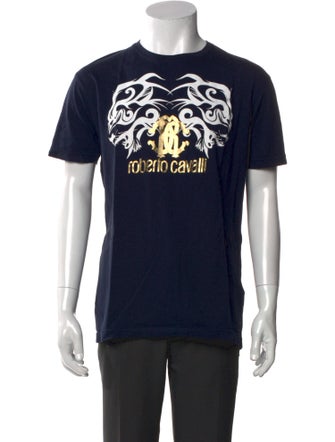 Roberto Cavalli Graphic Print Crew Neck T-Shirt
