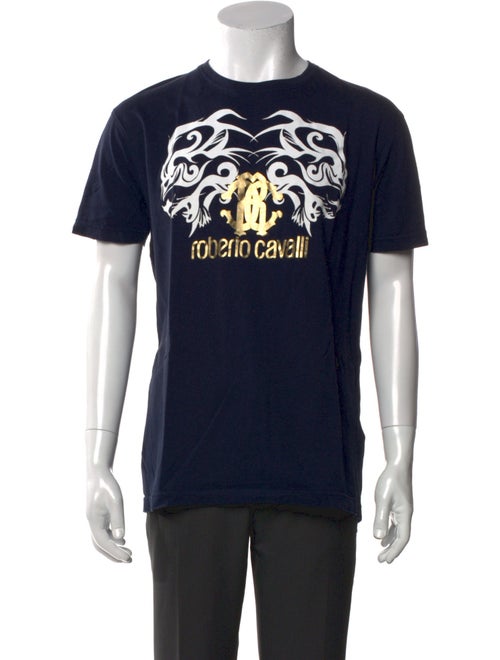 Roberto Cavalli Graphic Print Crew Neck T-Shirt
