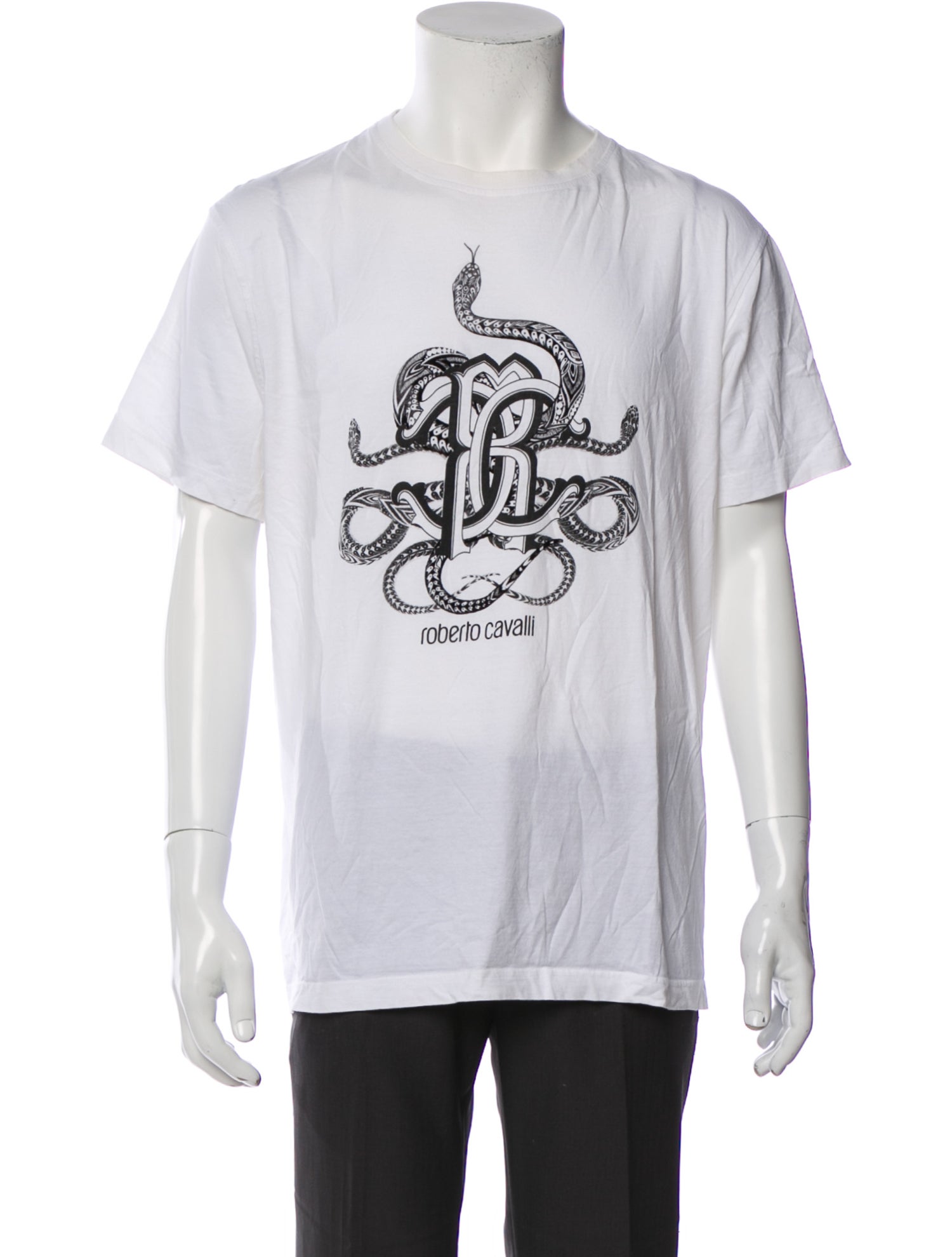 Roberto Cavalli Graphic Print Crew Neck T-Shirt