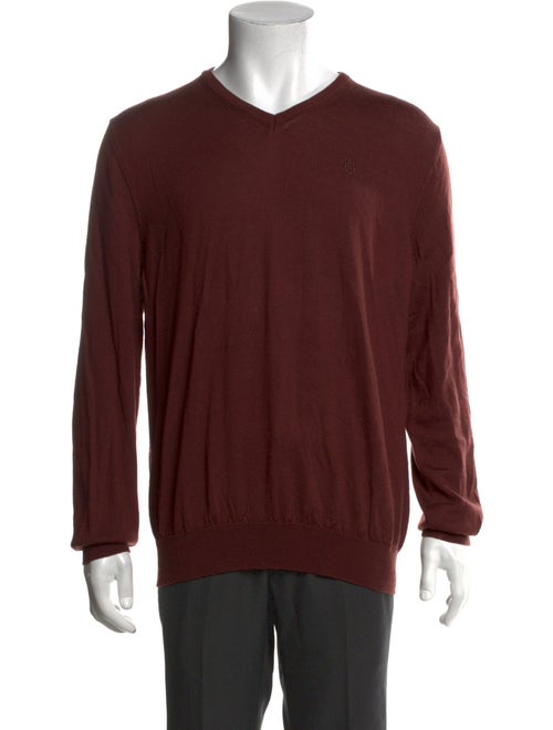 Roberto Cavalli Wool V-Neck Pullover